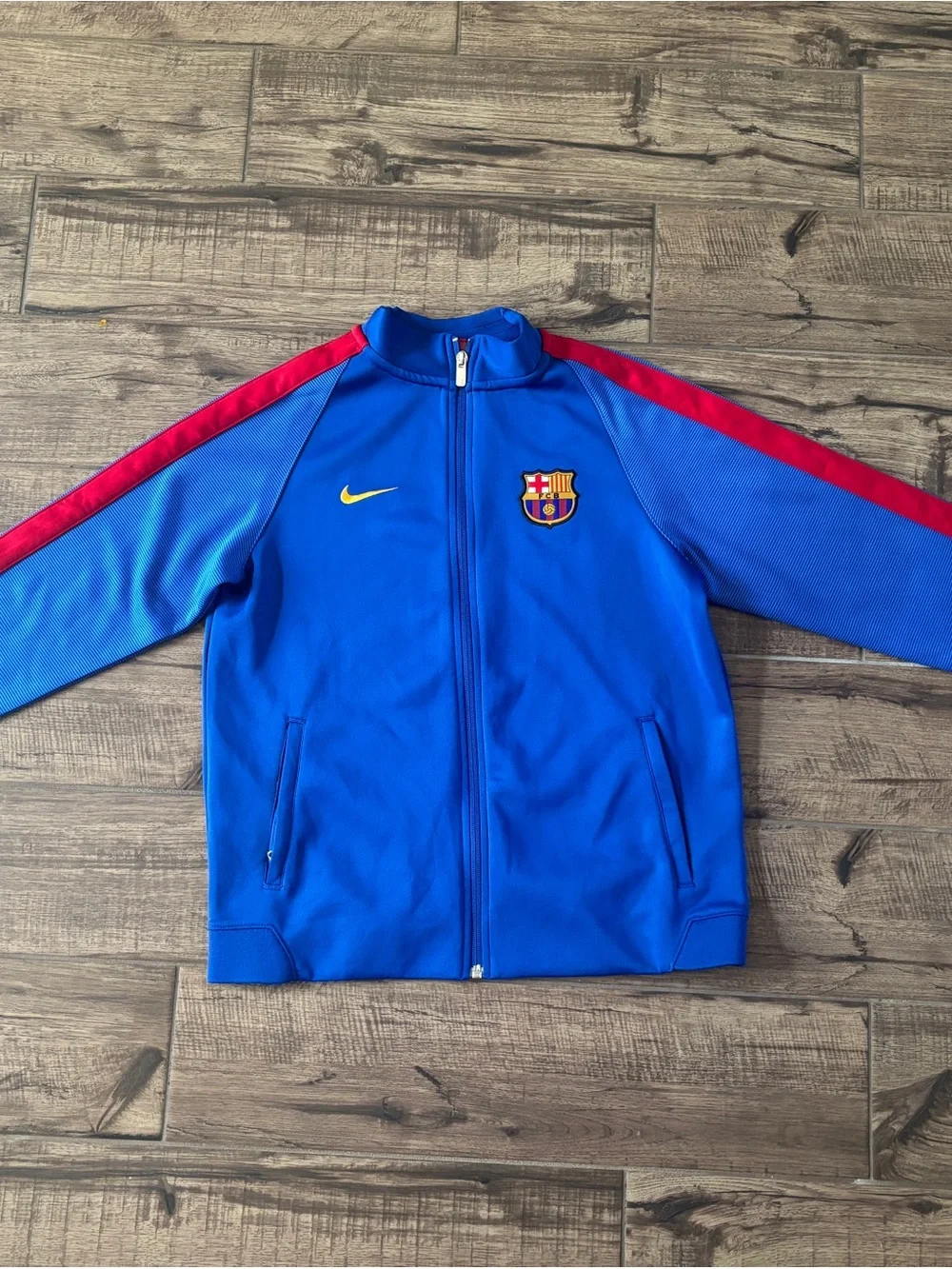 Nike Blue and Red FC Barcelona Track Jacket